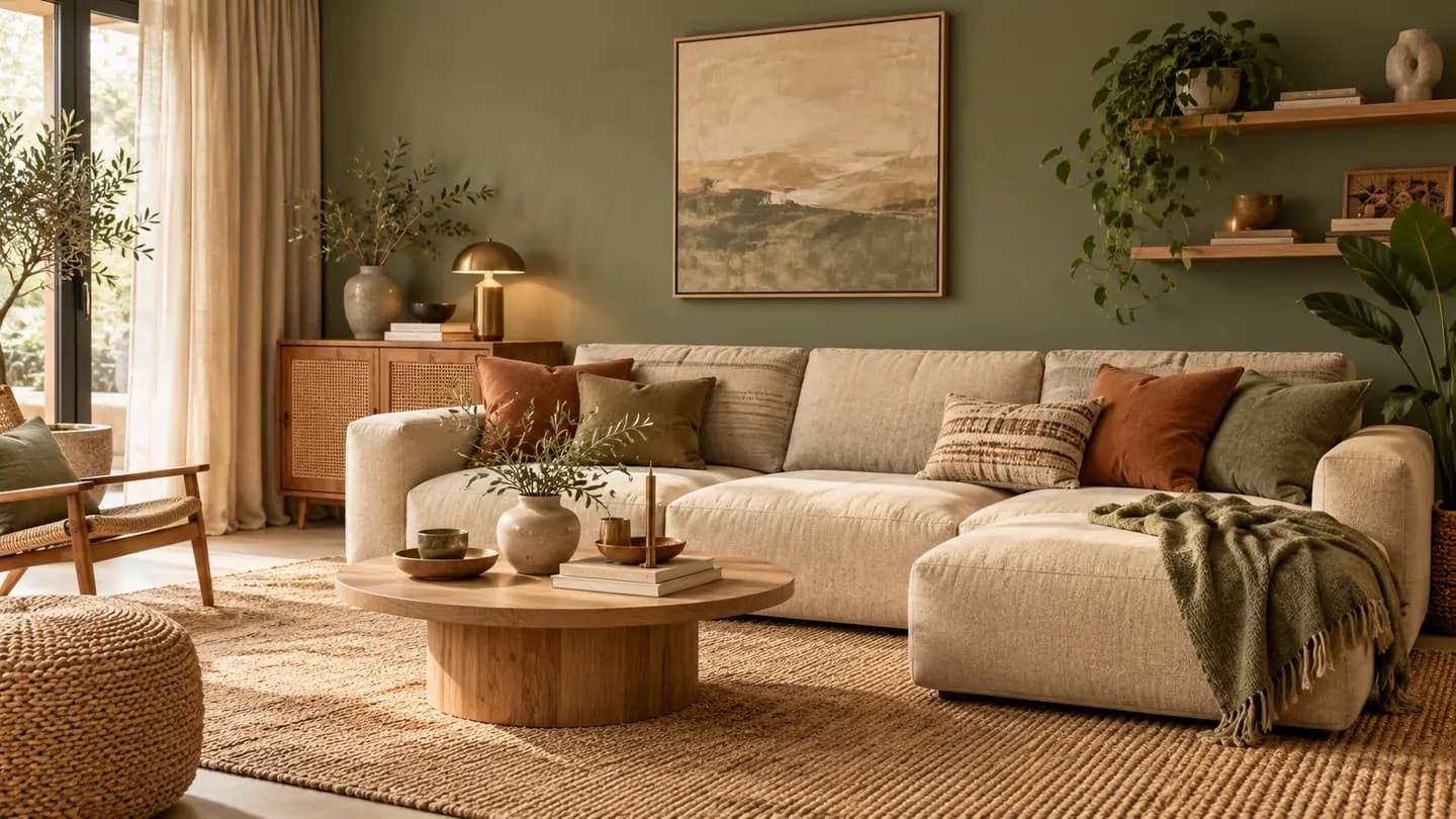Welke kleur bank past bij een groene muur?