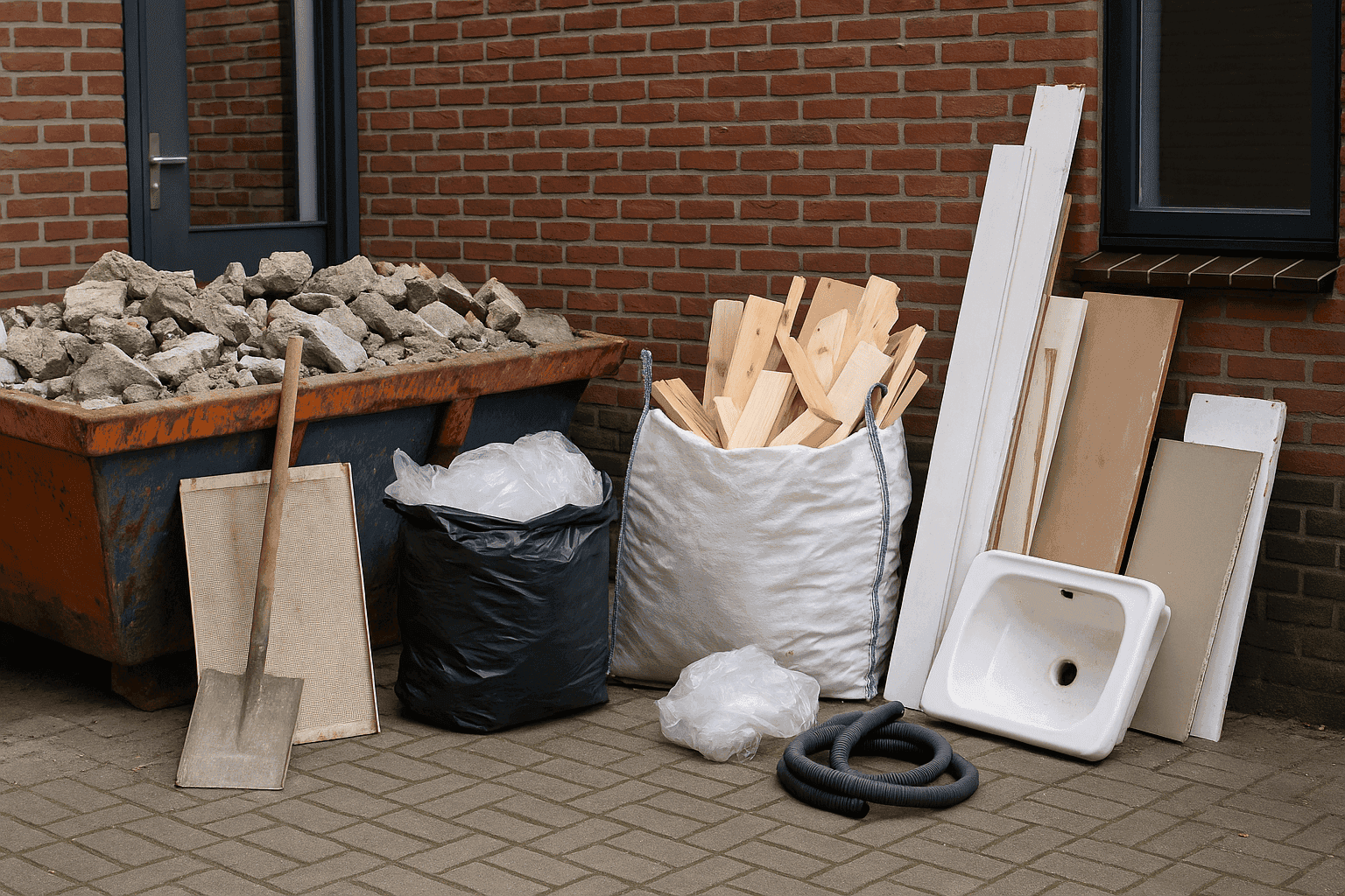 De voordelen van een afvalcontainer huren bij verbouwing